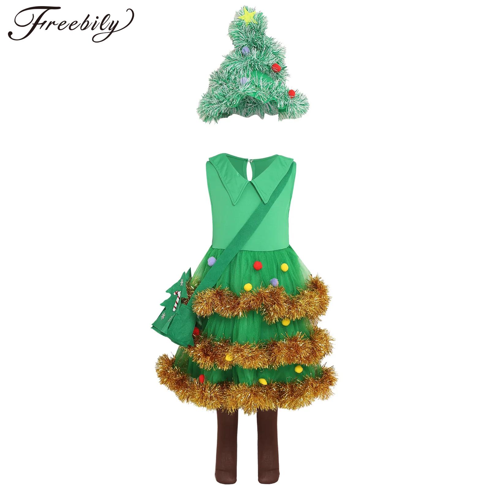 Elf Costume Christmas - الفتيات شجرة عيد الميلاد تأثيري حلي