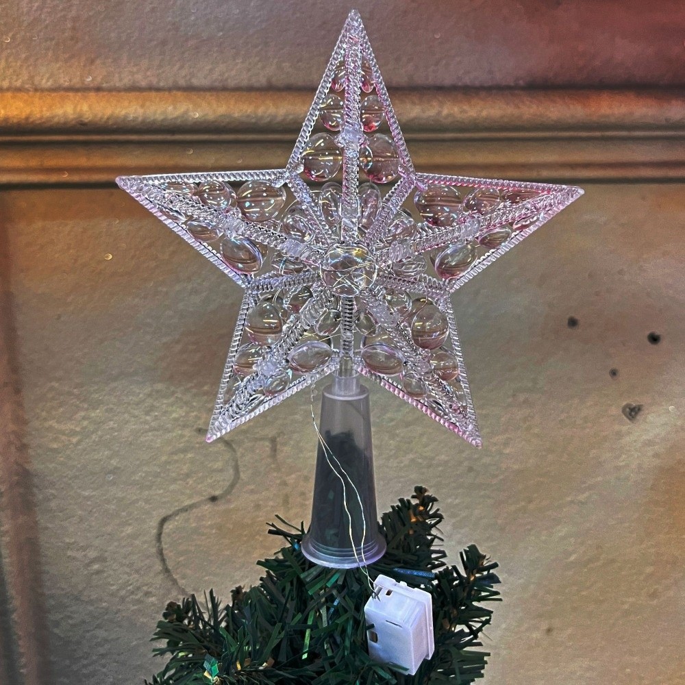 Star Tree Topper - جديد مضاءة ستار شجرة عيد الميلاد
