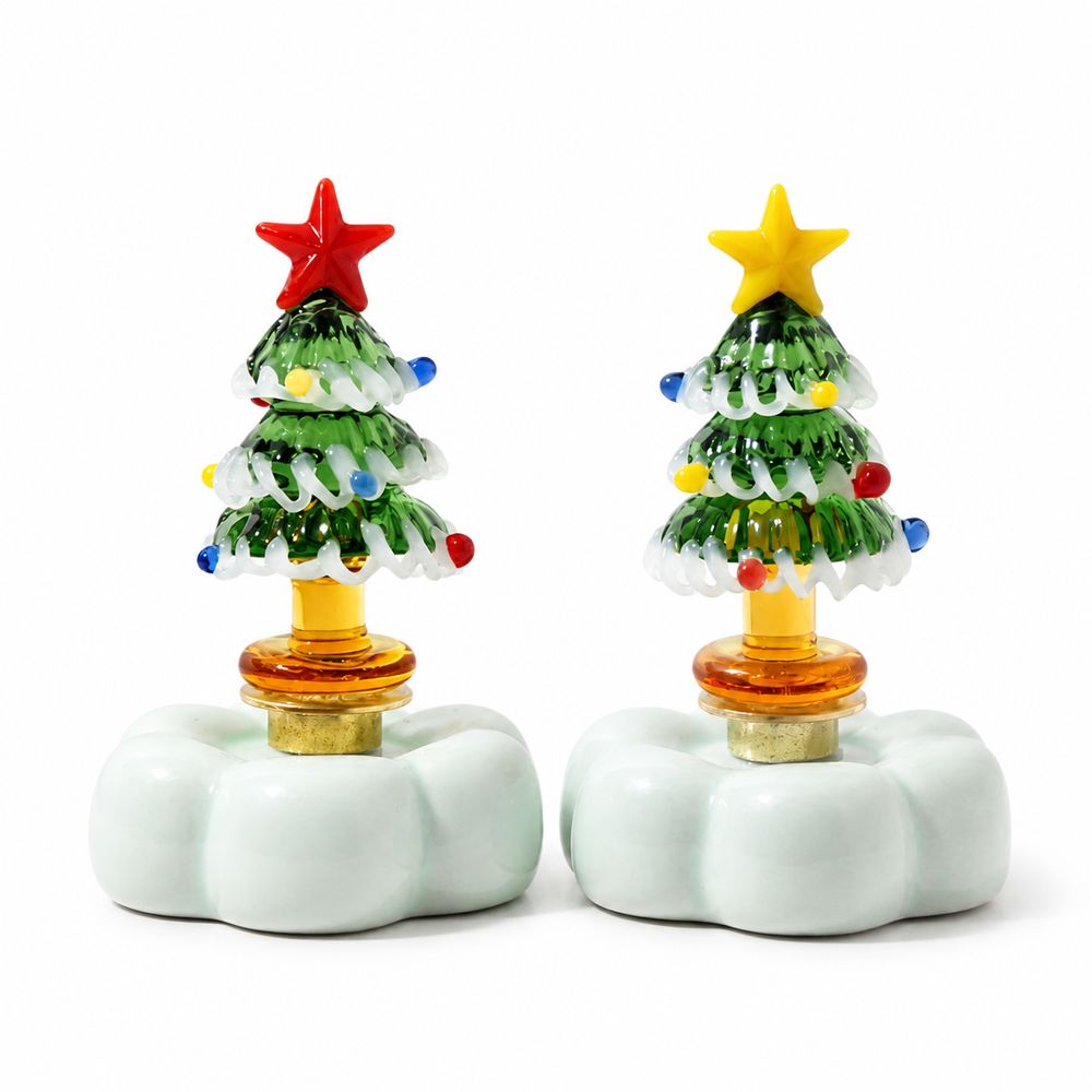 Star Tree Topper - تمثال شجرة عيد الميلاد من الزجاج