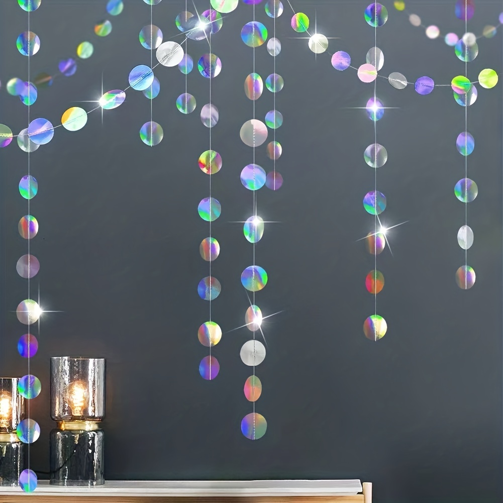 Tinsel Garland Decoration - قطعة واحدة من أكاليل الدائرة المتلألئة