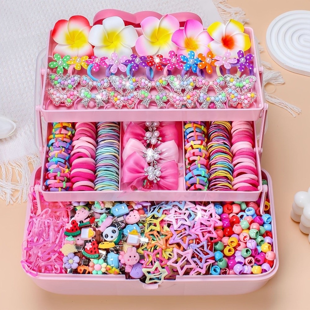 Ribbon Bow Gift - مجموعة إكسسوارات شعر مرنة عالية الجودة
