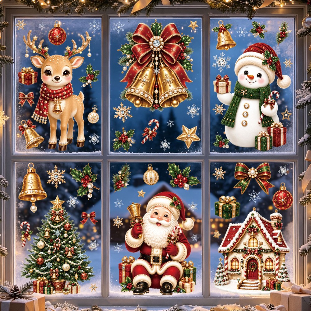 Snowflake Window Decal - ملصقات نوافذ جديدة لعيد الميلاد 2027،