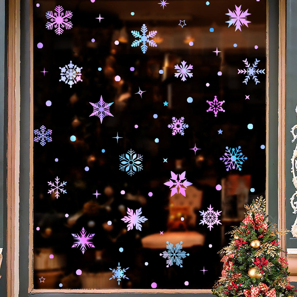 Snowflake Window Decal - ملصقات جدارية على شكل ندف ثلج