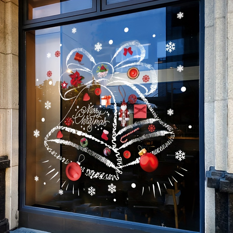 Snowflake Window Decal - ملصقات عيد الميلاد بتصاميم ندف الثلج