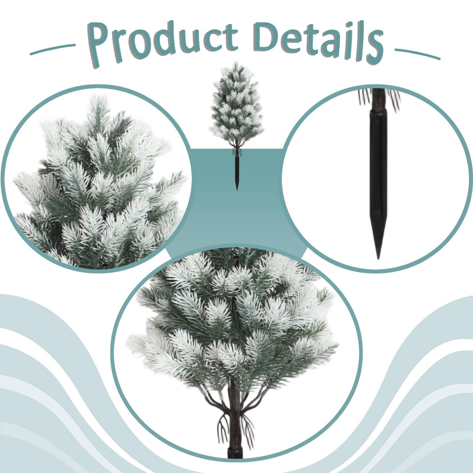 Christmas Tree Artificial - شجرة اصطناعية للحديقة مع دعامة أرضية،