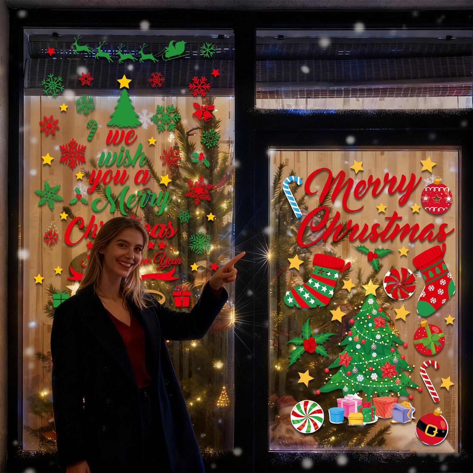 Snowflake Window Decal - 3 قطع من ملصقات حائط عيد