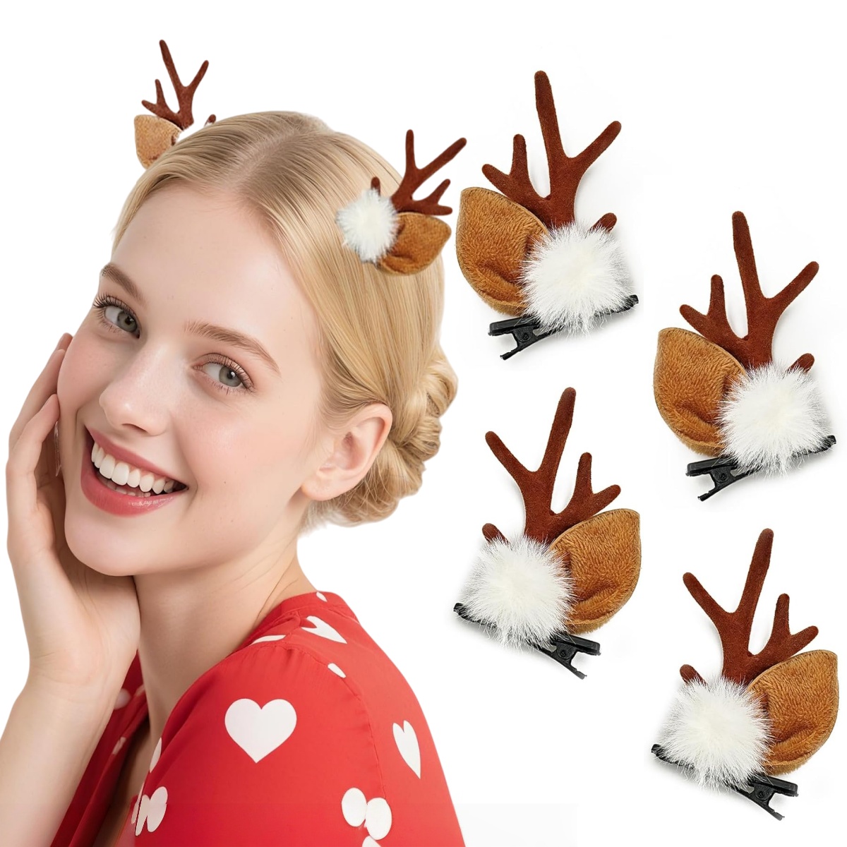Reindeer Antlers Headband - 1/2 زوج من عصابات الرأس بتصميم