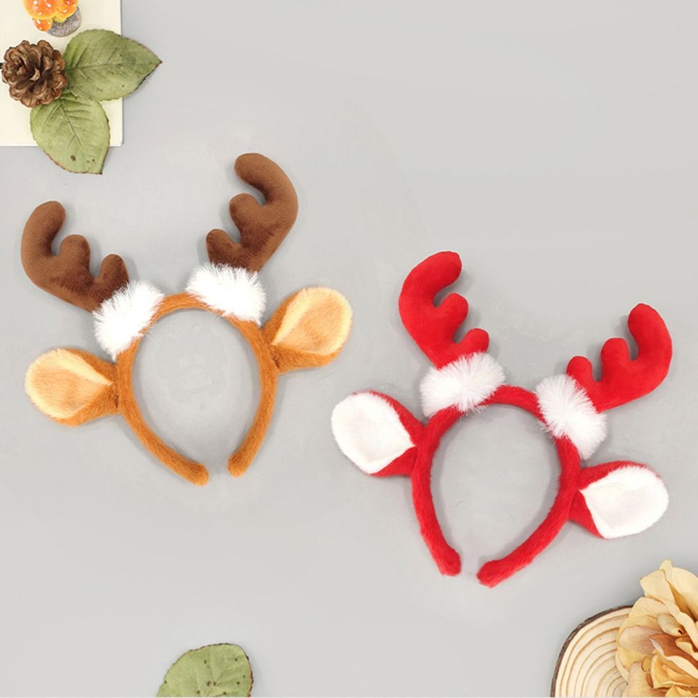 طوق رأس مخملي بتصميم قرون الغز - مراجعة Reindeer Antlers Headband وسعره
