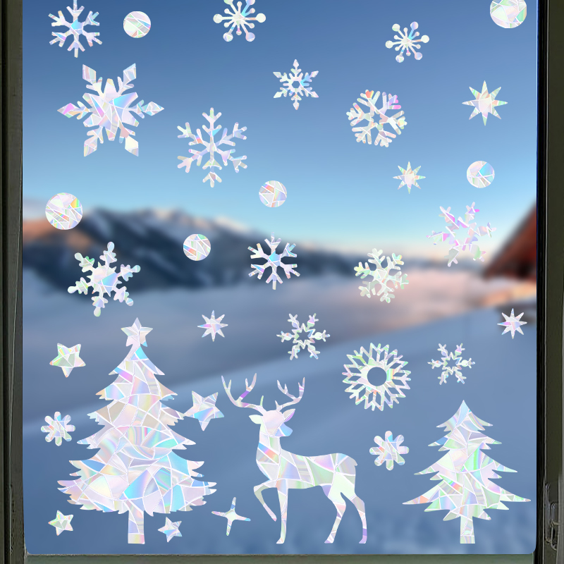 ملصق نافذة عيد الميلاد ملصقا ، - مراجعة Snowflake Window Decal وسعره