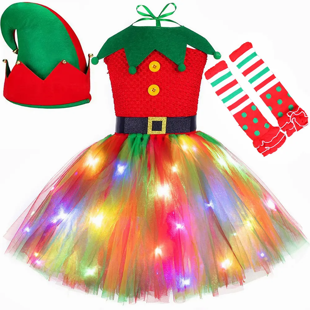 فستان عيد الميلاد توتو أحمر أخ - مراجعة Elf Costume Christmas وسعره