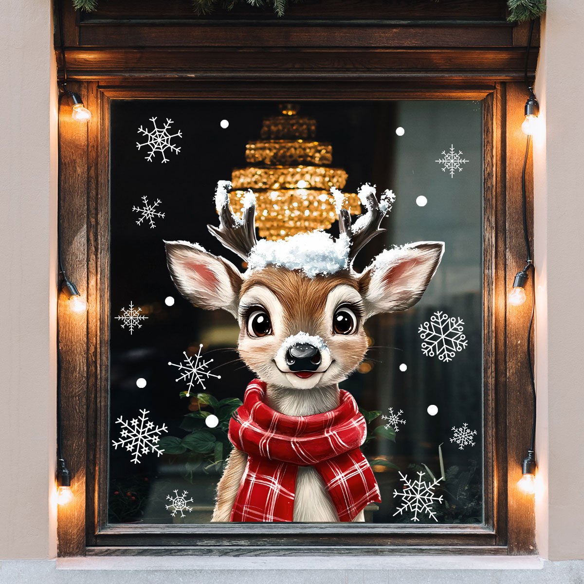 1 قطعة وشاح عيد الميلاد ندفة ا - مراجعة Snowflake Window Decal وسعره