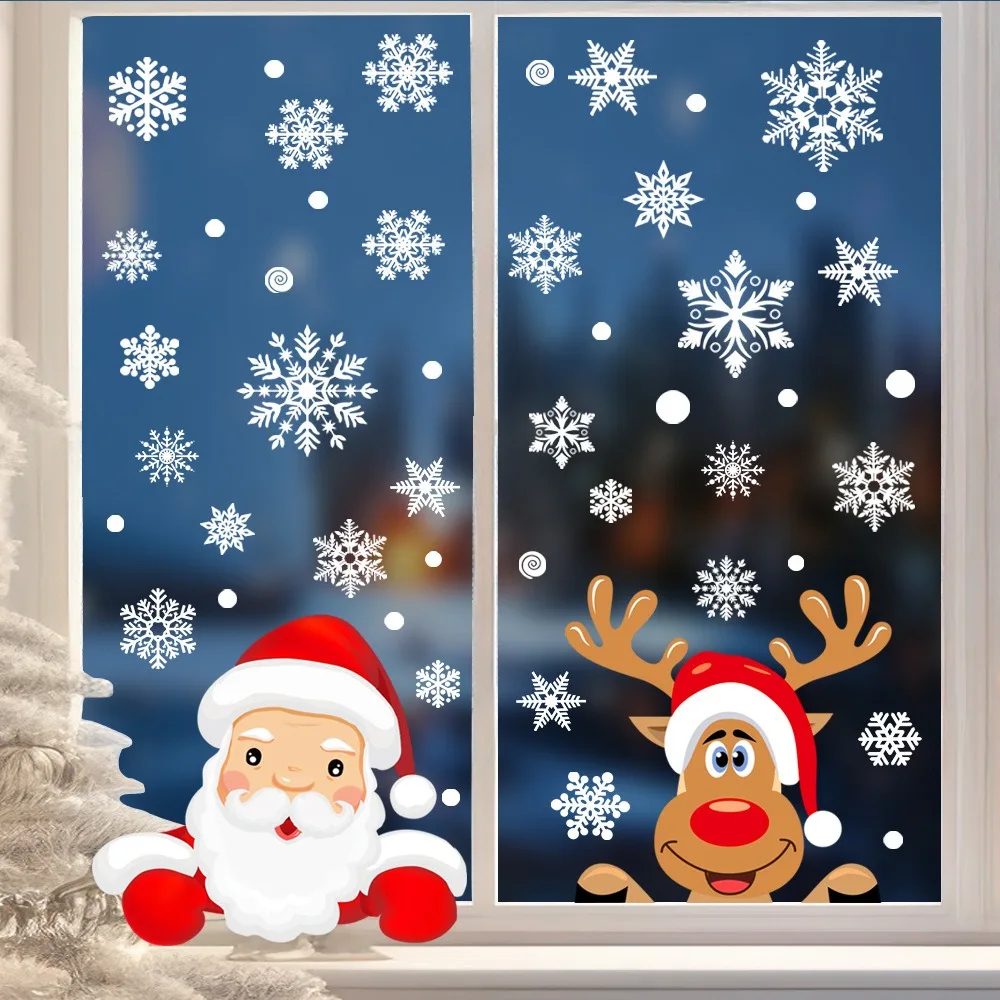 الكرتون عيد الميلاد سانتا كلوز - مراجعة Snowflake Window Decal وسعره