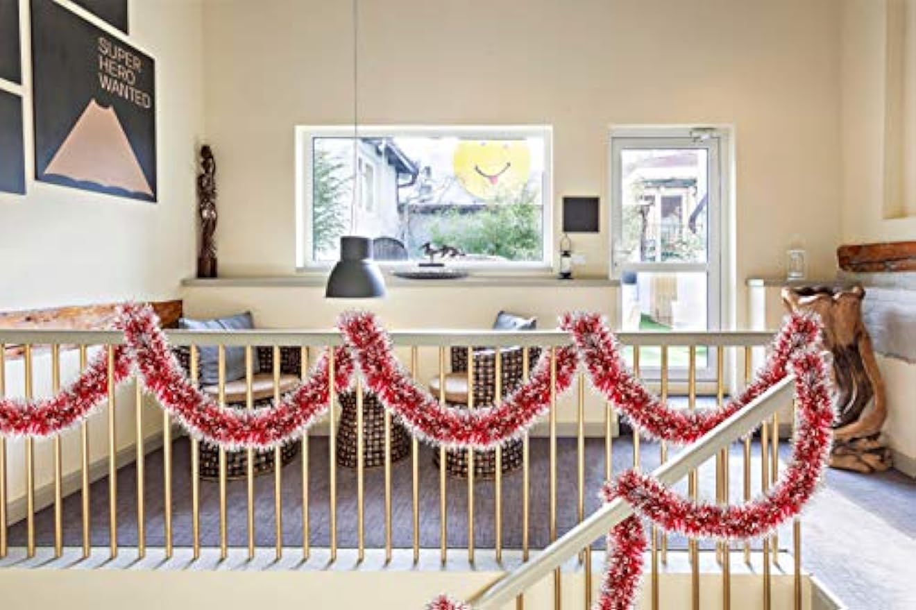 عيد الميلاد اللافتات المعدنية  - مراجعة Tinsel Garland Decoration وسعره