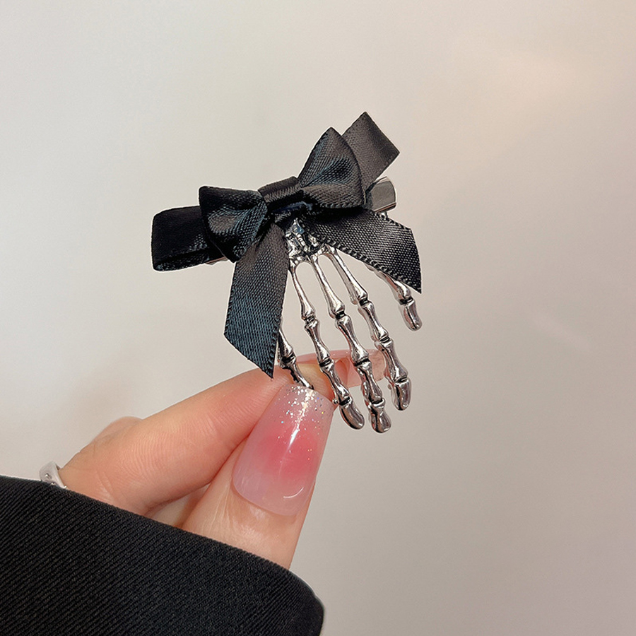 مشبك شعر على شكل يد هيكل عظمي  - مراجعة Ribbon Bow Gift وسعره