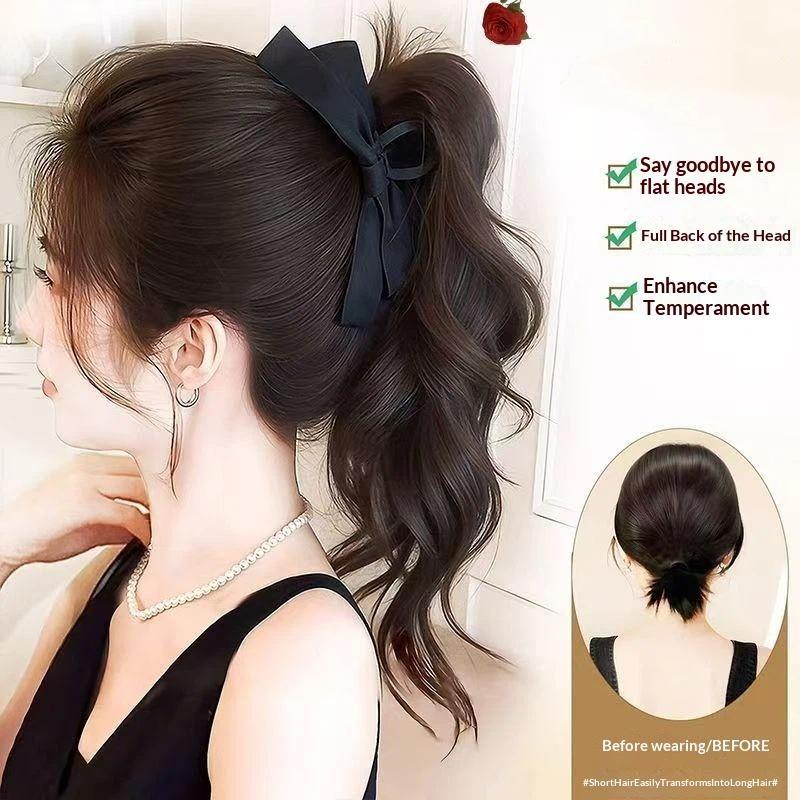 وصلة شعر صناعية بمشبك على شكل  - مراجعة Ribbon Bow Gift وسعره