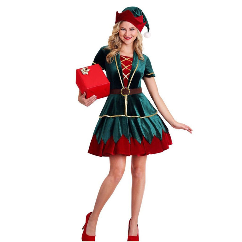 كرنفال زوجين عيد الميلاد زي ال - مراجعة Elf Costume Christmas وسعره