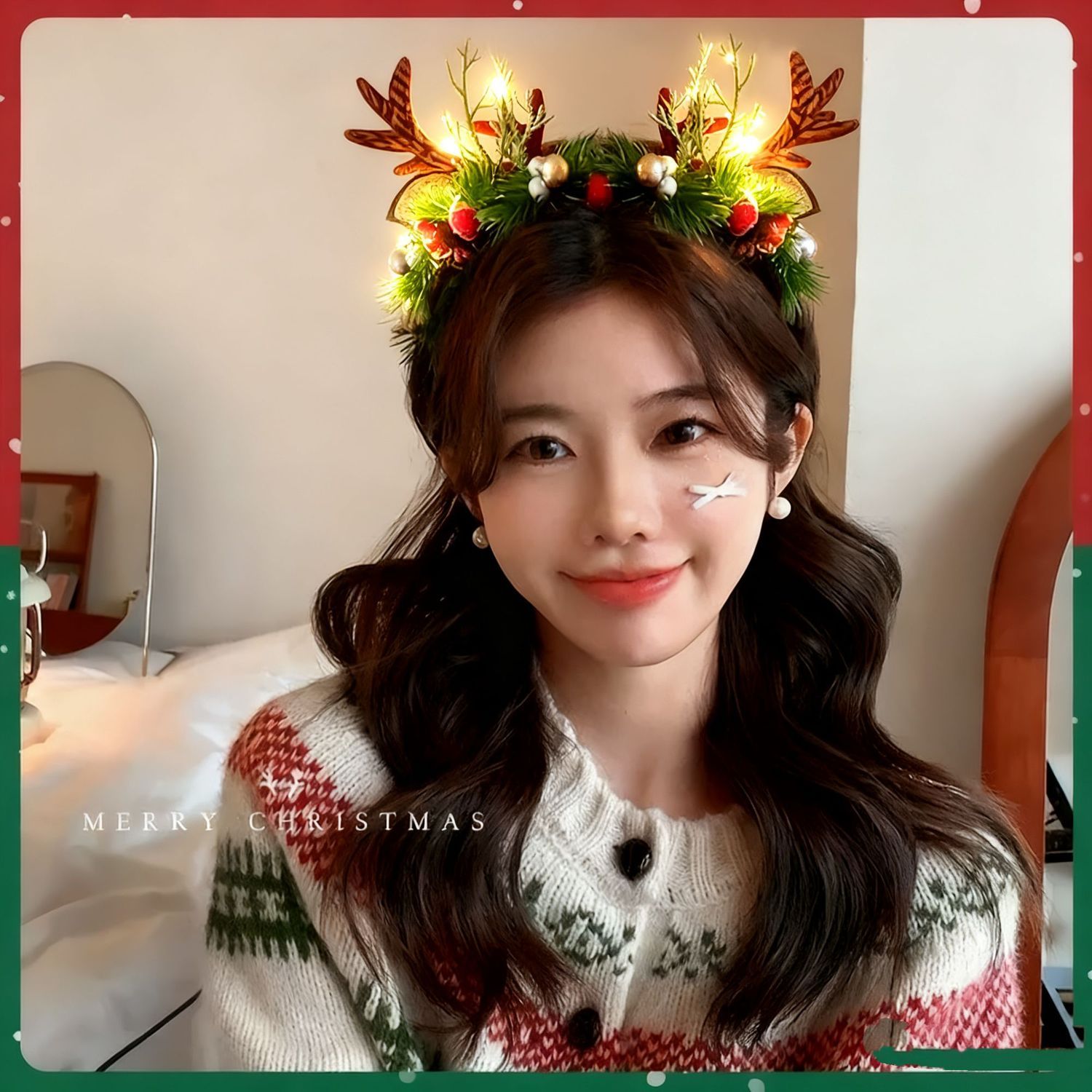 طوق رأس عيد الميلاد على شكل قر - مراجعة Reindeer Antlers Headband وسعره