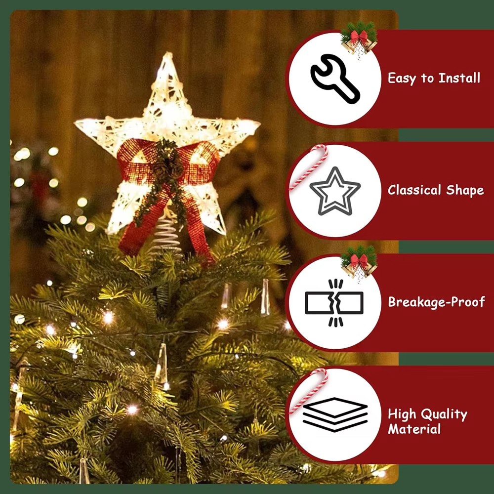شجرة عيد الميلاد LED شجرة نجمة - مراجعة Star Tree Topper وسعره