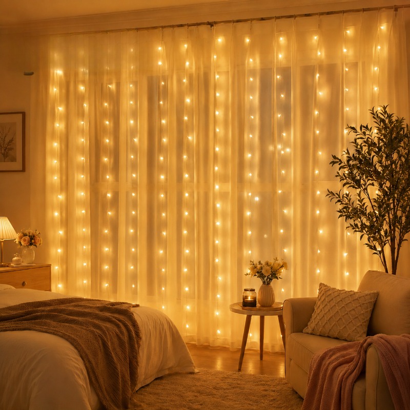 أضواء ستائر LED بطول 3/4/6 متر - مراجعة Led Fairy String Lights وسعره
