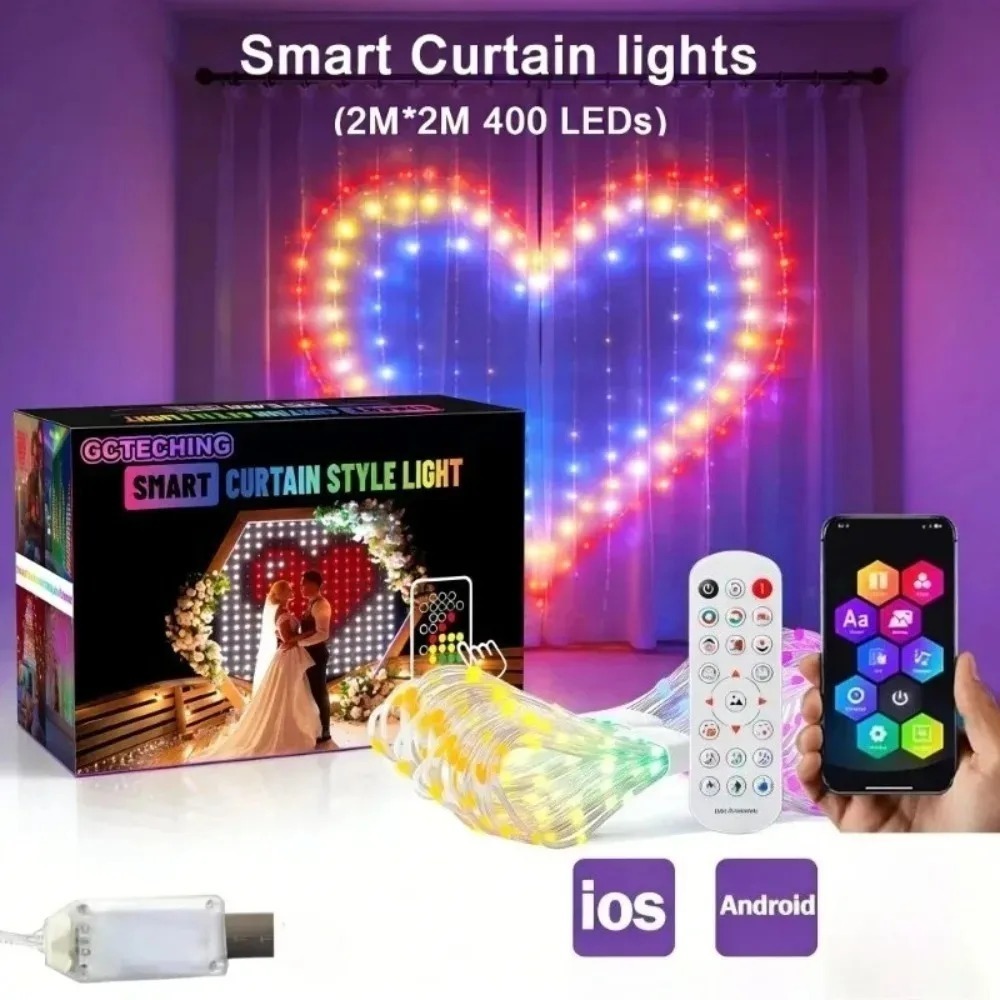 أضواء ستائر LED ذكية بتقنية RG - مراجعة Led Fairy String Lights وسعره