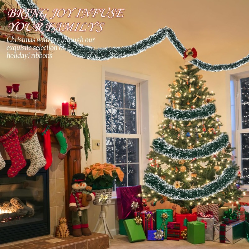 شريط زينة عيد الميلاد بطول 2/2 - مراجعة Tinsel Garland Decoration وسعره